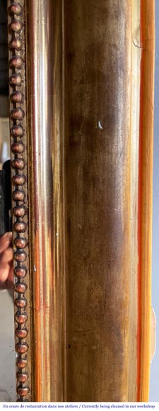 Gilded Louis XVI style trumeau with pearl thread-5
