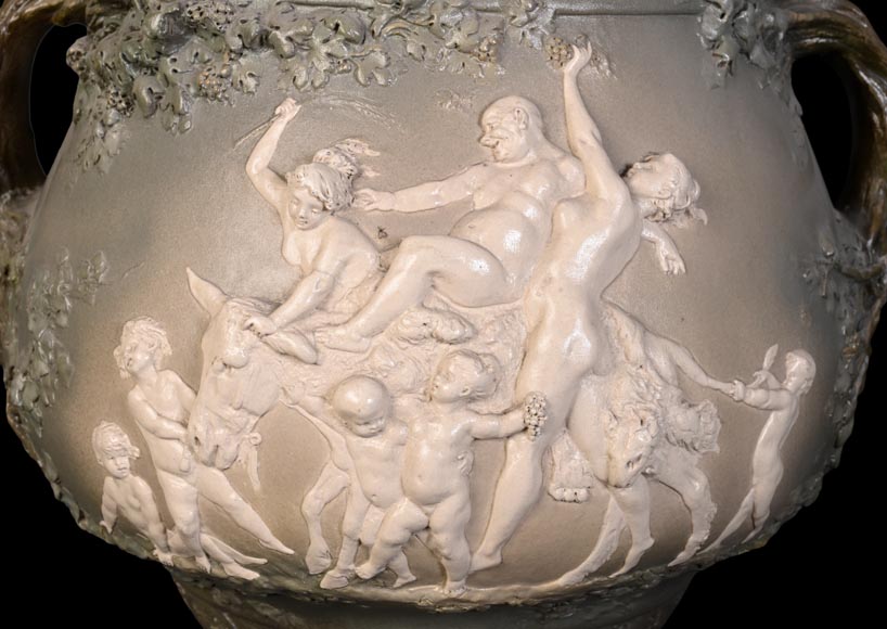 Louis Robert Carrier-Belleuse, “Bacchus and Ariadne at Naxos” Faience -1