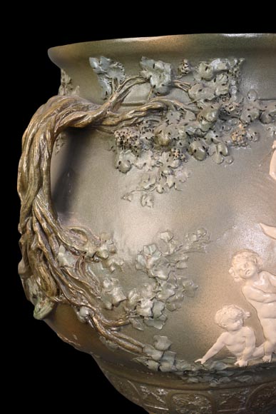 Louis Robert Carrier-Belleuse, “Bacchus and Ariadne at Naxos” Faience -7