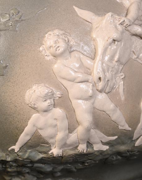 Louis Robert Carrier-Belleuse, “Bacchus and Ariadne at Naxos” Faience -9