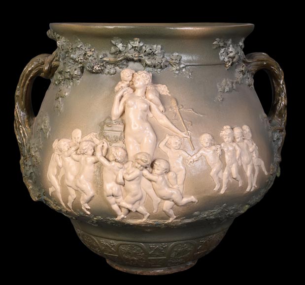 Louis Robert Carrier-Belleuse, “Bacchus and Ariadne at Naxos” Faience -15