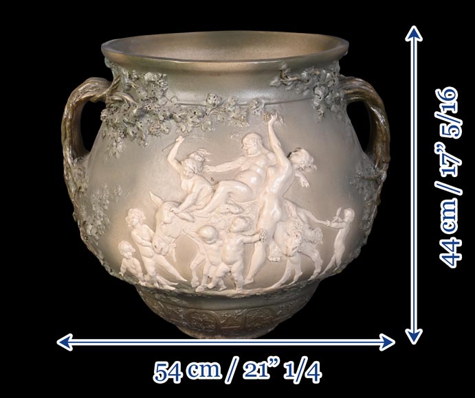 Louis Robert Carrier-Belleuse, “Bacchus and Ariadne at Naxos” Faience -24