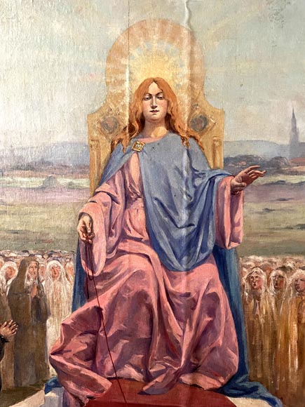 Charles-Édouard MAUGENDRE-VILLERS (1852-1922), Votive Triptych to the Virgin Mary, Protector against the Plague-4