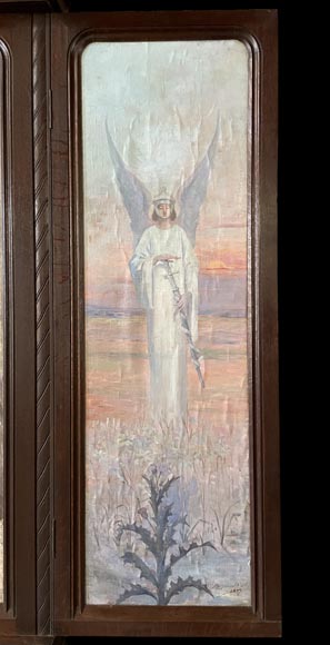 Charles-Édouard MAUGENDRE-VILLERS (1852-1922), Votive Triptych to the Virgin Mary, Protector against the Plague-9