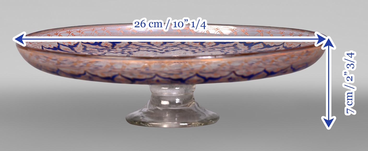 BROCARD Philippe-Joseph (in the style of) — Footed cup in blown glass with enamel and gilt decoration in the perso-islamic taste BROCARD Philippe-Joseph (in the style of) — Footed cup in blown glass with enamel and gilt decoration in the perso-islamic taste-6