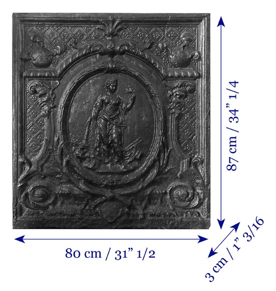 Fireback decorated with an allegory of fire Fireback decorated with an allegory of fire-9