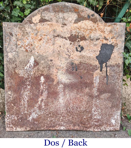 Fireback with geometric coat of arms-9