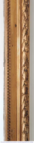  Louis XVI-style gilded pier-glass frame with a double laurel wreath motif-4