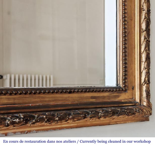  Louis XVI-style gilded pier-glass frame with a double laurel wreath motif-6