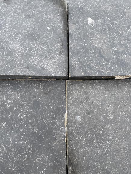 Lot of approximately 14 m² of antique Belgian bluestone floor tiles-1