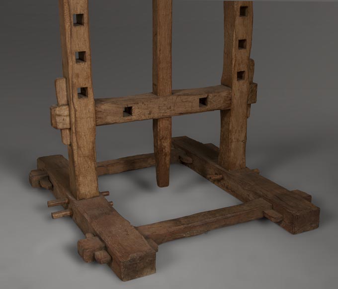 Antique oak wood easel, 1940's-2