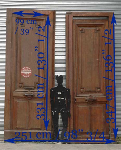 A pair of wooden monumental doors. -9