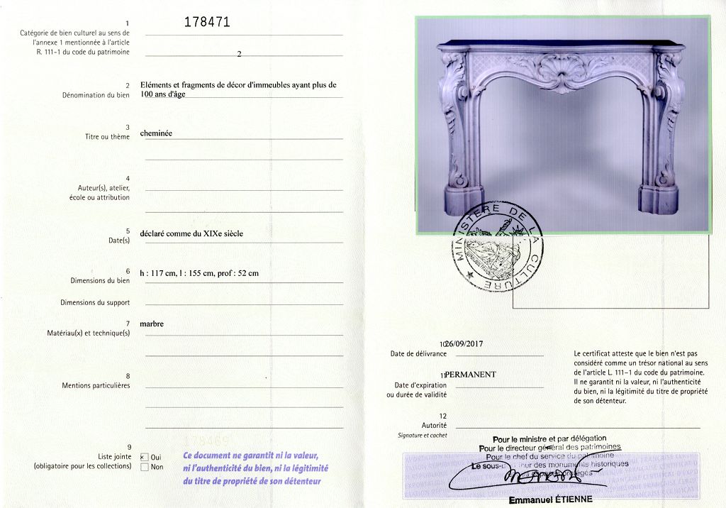 Export certificate