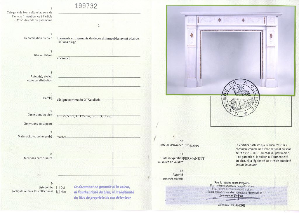 Export certificate