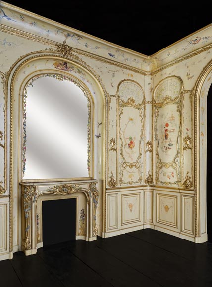 Panelled room with fine chinoiserie decoration from the Villa Les Cèdres,  King Leopold II’s residence  in Saint-Jean-Cap-Ferrat, Côte d’Azur-0