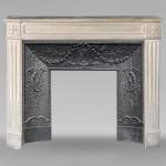 Louis XVI style stone mantel