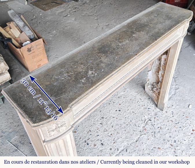 Louis XVI style stone mantel-9