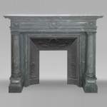 Napoleon III style mantel with detached columns in Turquin marble