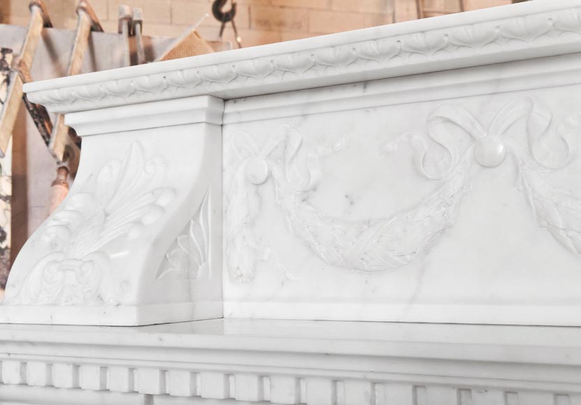 Empire-style fireplace in semi-statuary marble Empire-style fireplace in semi-statuary marble-5