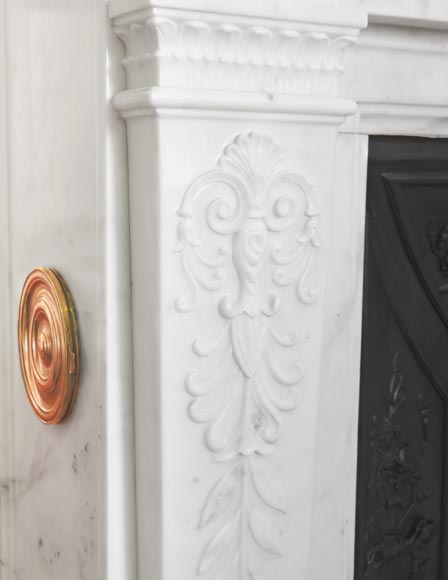 Empire-style fireplace in semi-statuary marble Empire-style fireplace in semi-statuary marble-7