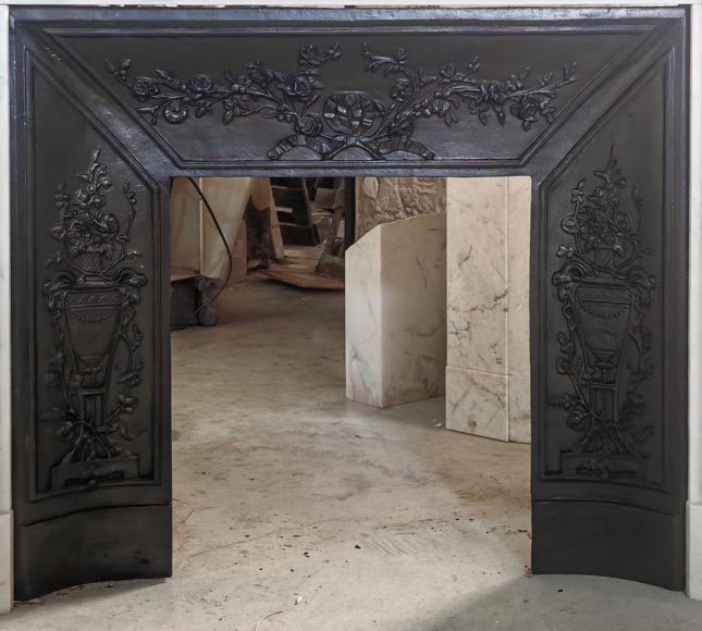 Empire-style fireplace in semi-statuary marble Empire-style fireplace in semi-statuary marble-13
