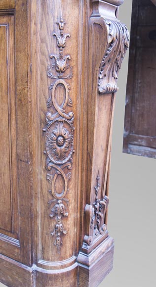 BARDIE Armand (cabinetmaker) - An antique Napoleon III style fireplace with its overmantel-12