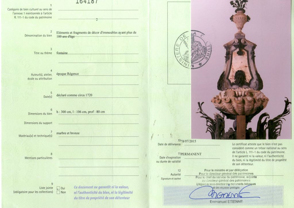 Export certificate