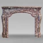 Fleur de Pécher pink marble Louis XV mantel