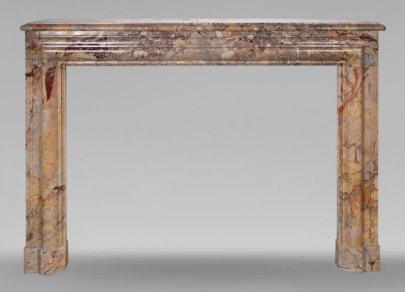 Sarrancolin marble mantelpiece with roll molding Sarrancolin marble mantelpiece with roll molding-0