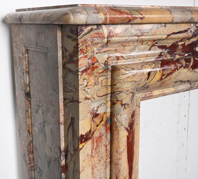 Sarrancolin marble mantelpiece with roll molding Sarrancolin marble mantelpiece with roll molding-3