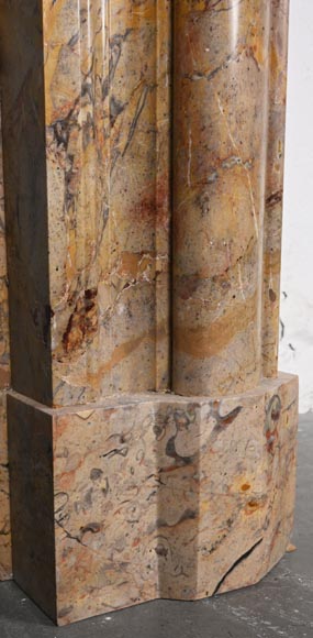 Sarrancolin marble mantelpiece with roll molding Sarrancolin marble mantelpiece with roll molding-4