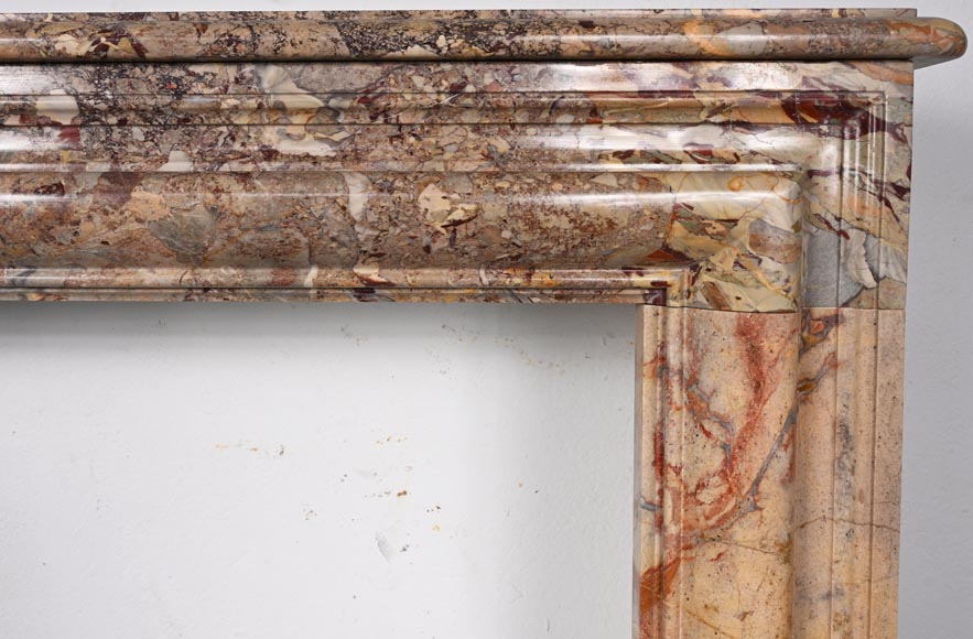 Sarrancolin marble mantelpiece with roll molding Sarrancolin marble mantelpiece with roll molding-6