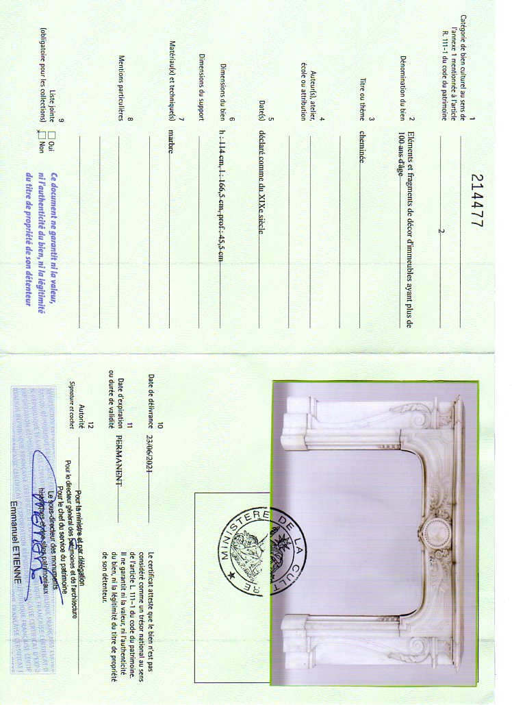 Export certificate