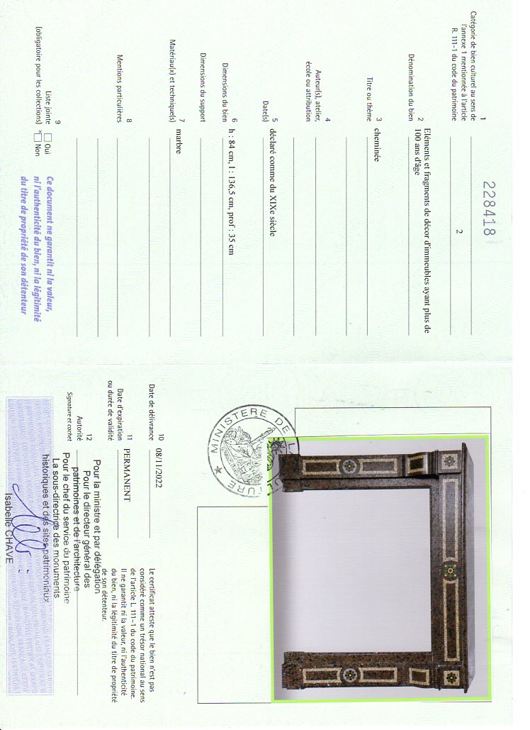 Export certificate