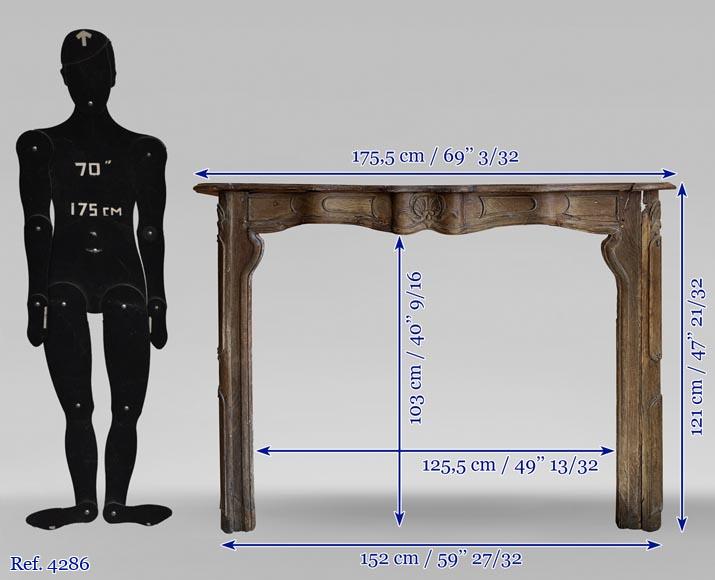 Louis XV period mantel in wood-8