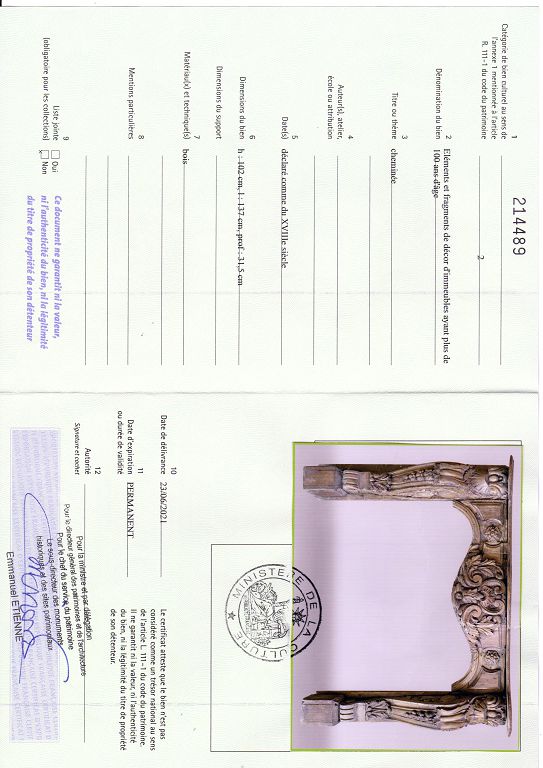 Export certificate