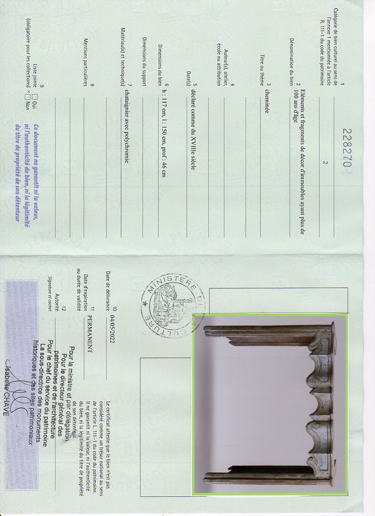 Export certificate