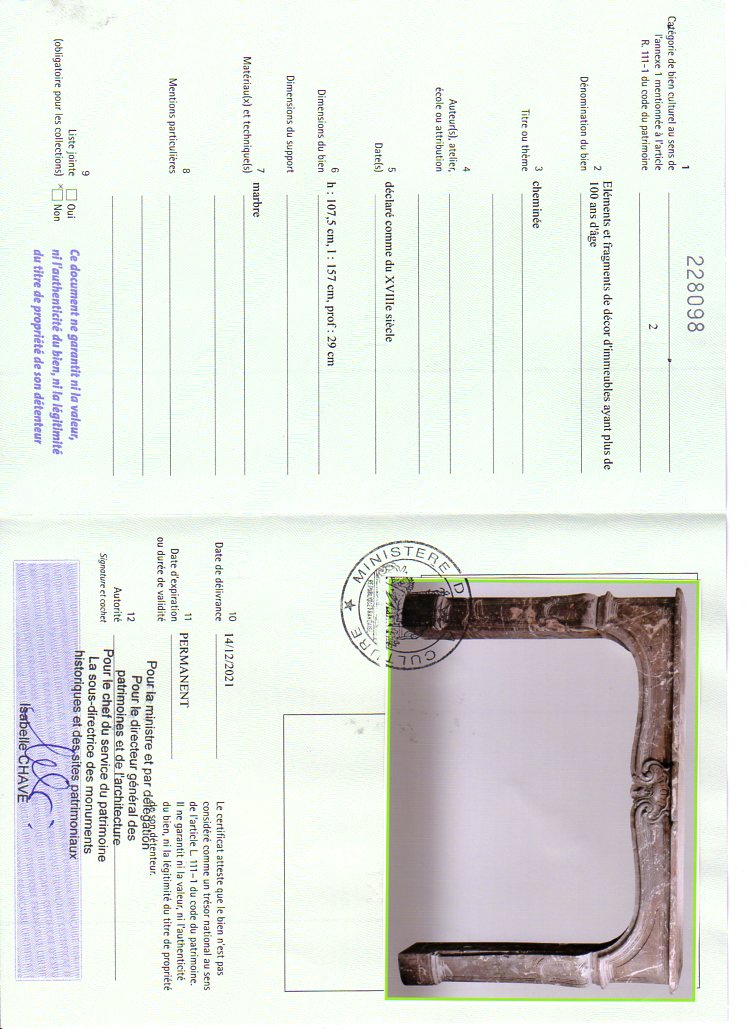 Export certificate