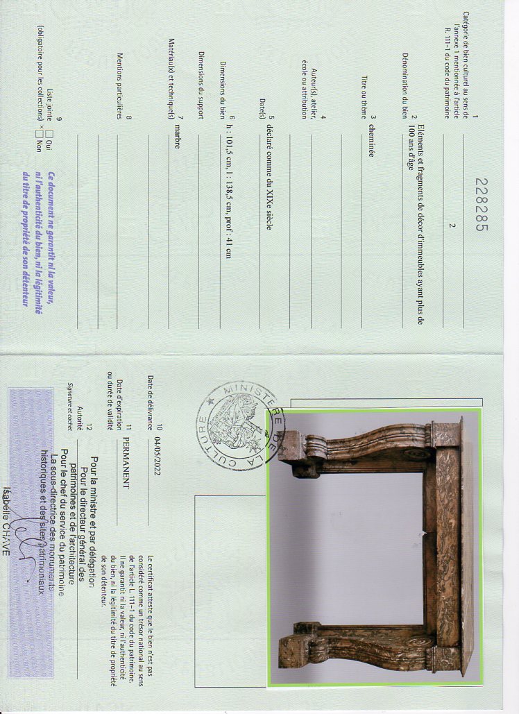 Export certificate