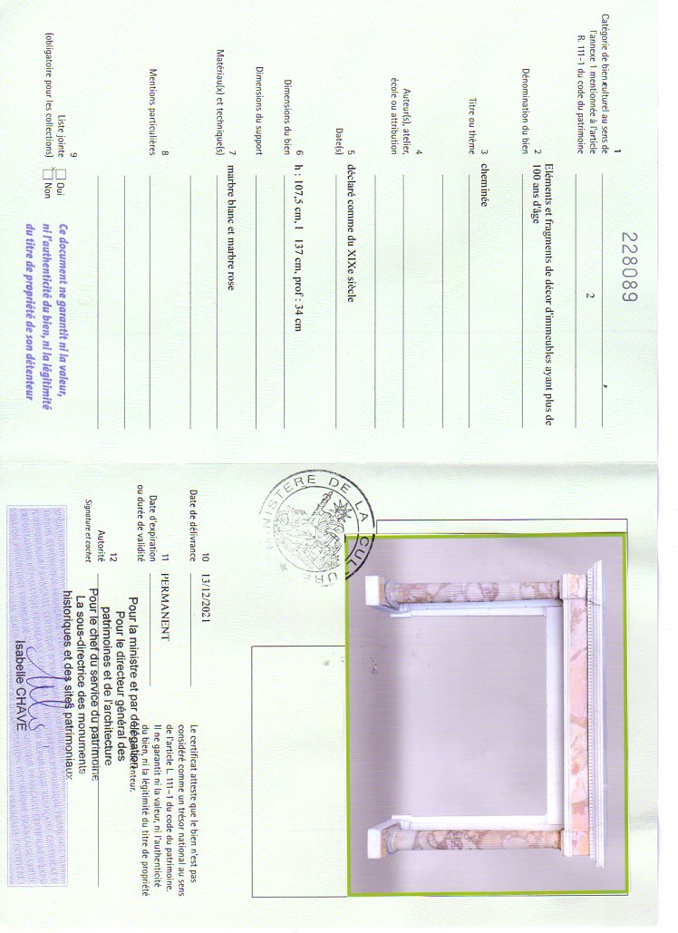 Export certificate