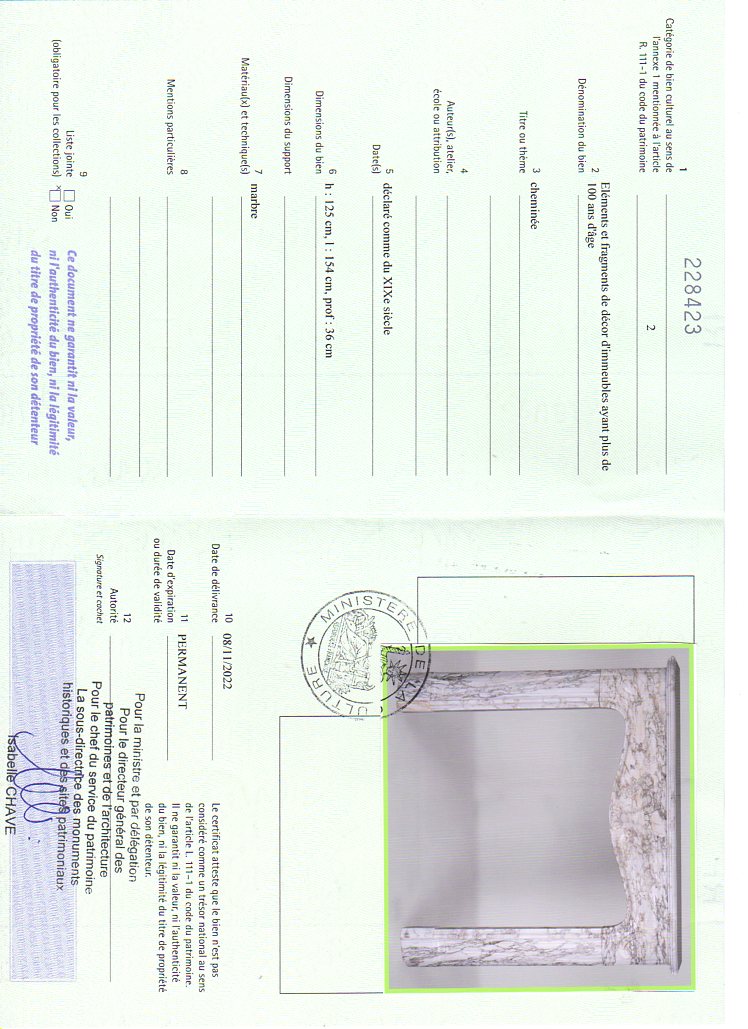 Export certificate