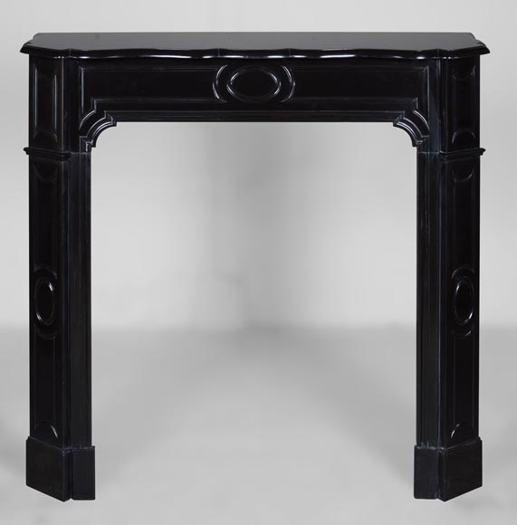 Pompadour model mantel in Belgium black marble-0