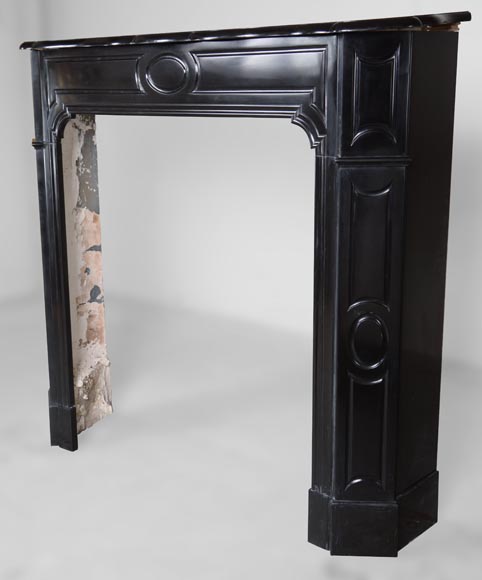 Pompadour model mantel in Belgium black marble-5