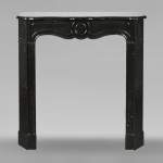 Louis XV style Pompadour mantel in black marble