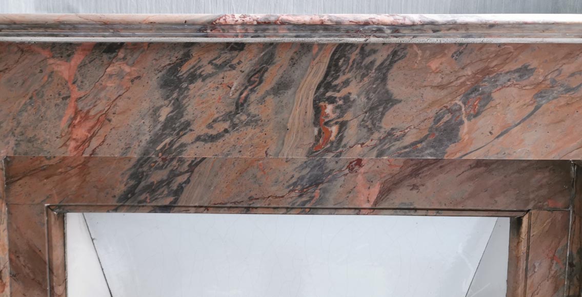 Napoleon III mantel in Enjugerais marble with modillions-1