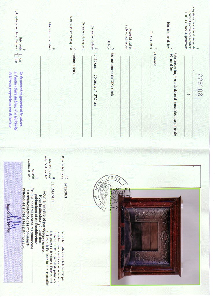 Export certificate