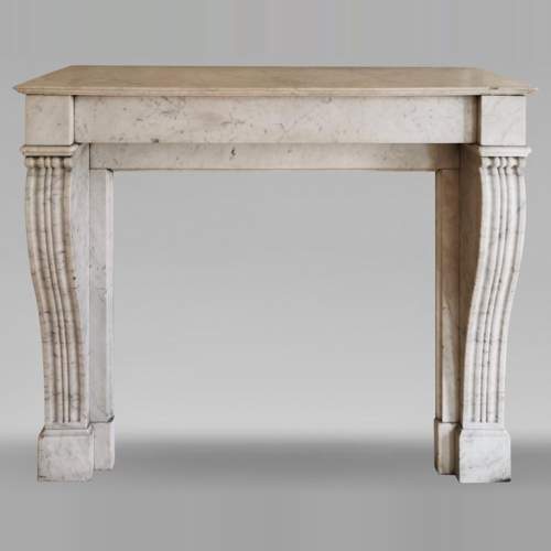 Louis Philippe style fireplace in Carrara marble 