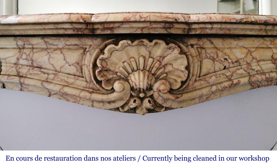 Louis XV style fireplace in Novulata breccia-1