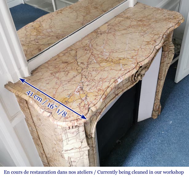 Louis XV style fireplace in Novulata breccia-9