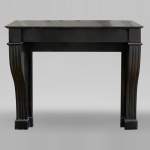 Small Louis Philippe mantel in Noir Fin of Belgique marble